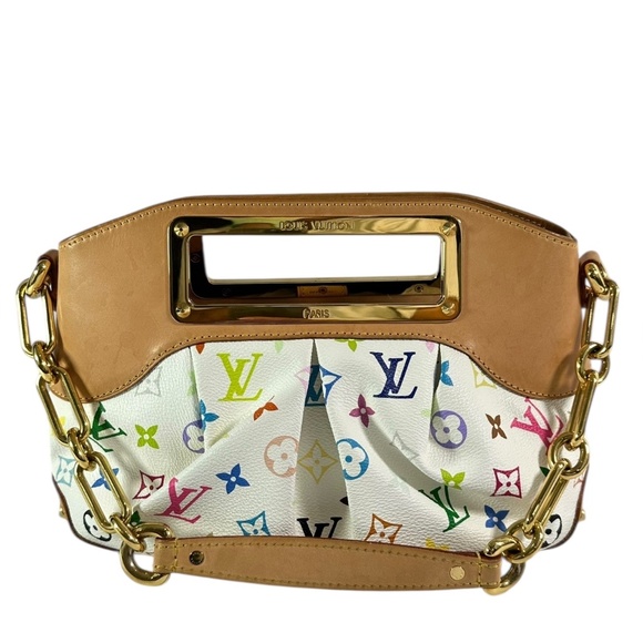 Genuine LOUIS VUITTON Judy PM Monogram White Multicolore Chain Shoulder Bag - Picture 3 of 16